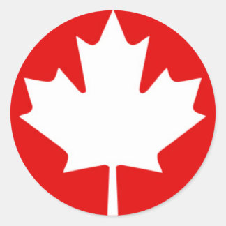 Adesivo Redondo Folha branca de mapeamento em fundo vermelho