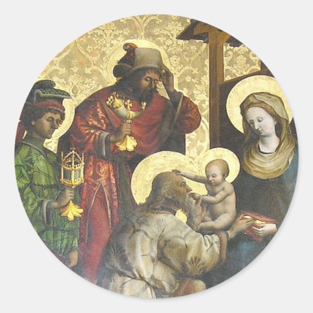 Adesivo Redondo Folha de adesivos: A Arte de Dar (Frente)