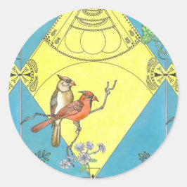 Adesivo Redondo Folha de autocolante