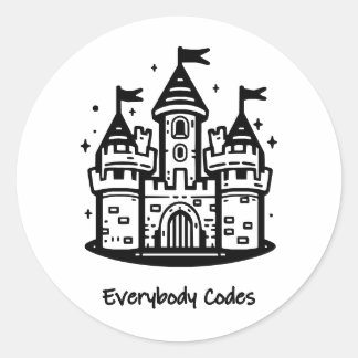 Adesivo Redondo Folha de Autocolantes do Reino da Algorithmia