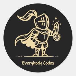 Adesivo Redondo Folha de Autocolantes do Reino da Algorithmia