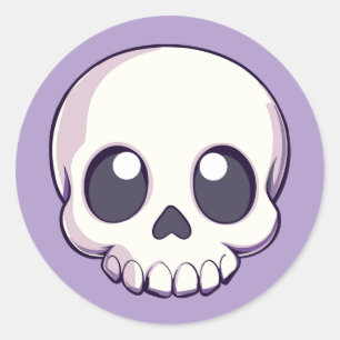 Adesivo Redondo Folha de desenho em branco Gótico Kawaii Halloween