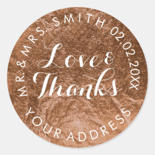 Adesivo Redondo FOLHA DE FAUX PixDezines, COBRE