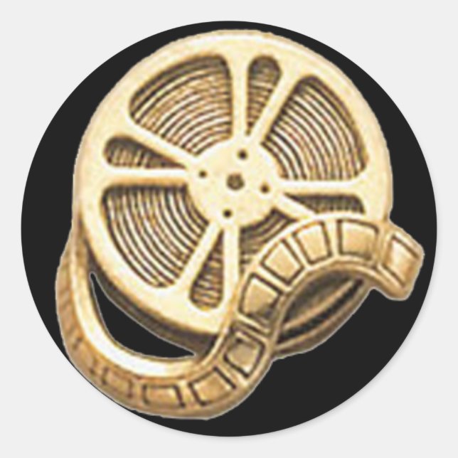 Adesivo Redondo Folha de filme Dourada OPUS (Frente)