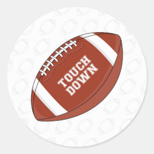 Adesivo Redondo Folha de Futebol Americano