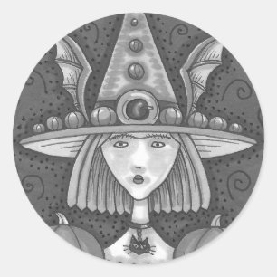 Adesivo Redondo FOLHA DE gótico DE COZINHOS DE MALHA DE MALHAR