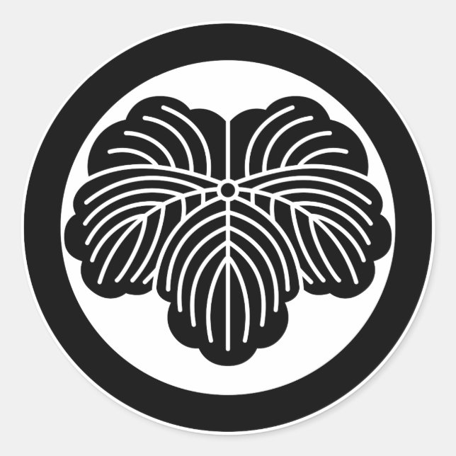 Adesivo Redondo Folha de Ivy em círculo (Frente)