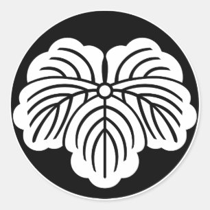 Adesivo Redondo Folha de Ivy no bolo de arroz