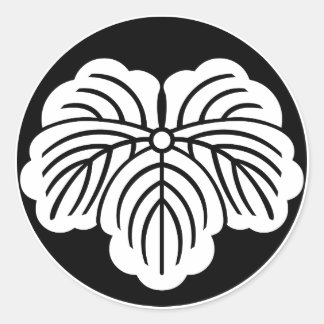 Adesivo Redondo Folha de Ivy no bolo de arroz