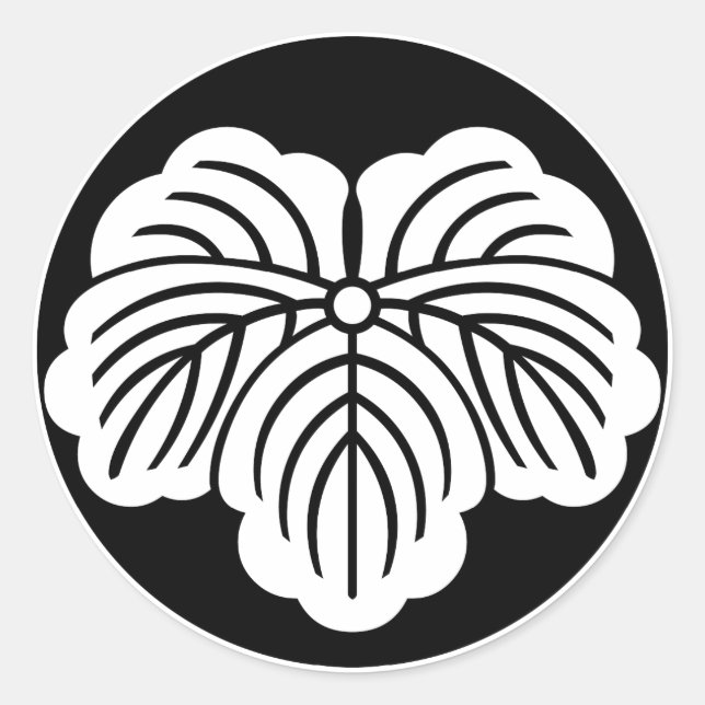 Adesivo Redondo Folha de Ivy no bolo de arroz (Frente)