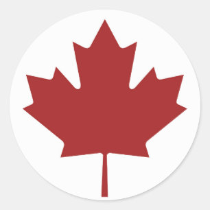 Adesivo Redondo Folha de Mapeamento Canadense