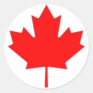 Adesivo Redondo Folha de Mapeamento Canadense