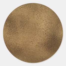 Adesivo Redondo Folha de Ouro Simples.