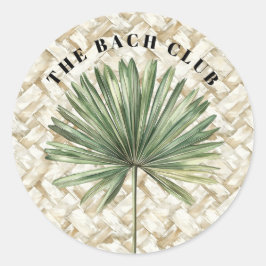 Adesivo Redondo Folha de Palma Tropical | Bach Club