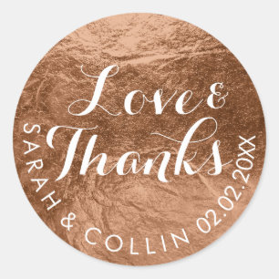 Adesivo Redondo Folha de papel/cobre/obrigados/Texto inativo PixDe