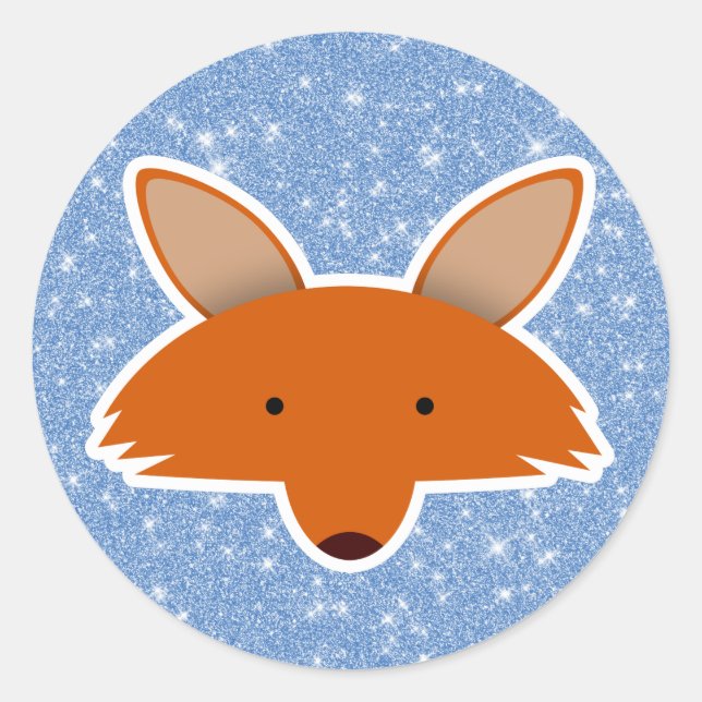 Adesivo Redondo Folha de Raposa (Frente)