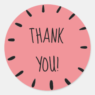 Adesivo Redondo Folha de Rosas claro "Obrigado"