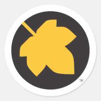 Adesivo Redondo Folha de solo