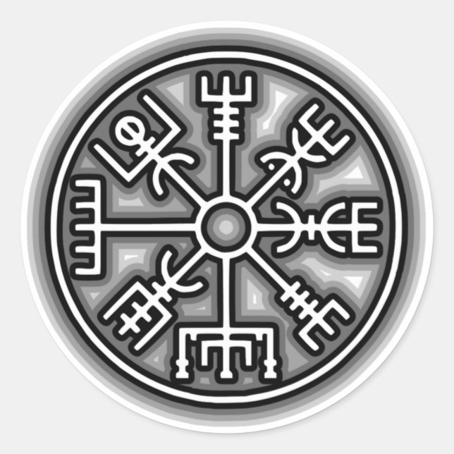 Adesivo Redondo Folha de Vegvisir Echoques (Frente)