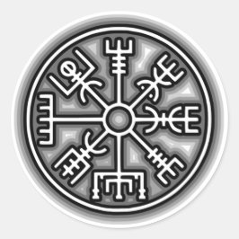 Adesivo Redondo Folha de Vegvisir Echoques