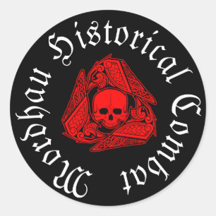 Adesivo Redondo Folha de Vinheta do Combate Histórico de Mordhau