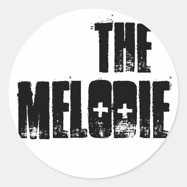 Adesivo Redondo Folha "Rocker" simples Os' Stickers (Frente)