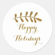 Folha Rústica Dourada Elegante Simples Branco