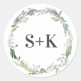 Adesivo Redondo Folhagem Verde Folhagem inicial