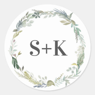 Adesivo Redondo Folhagem Verde Folhagem inicial