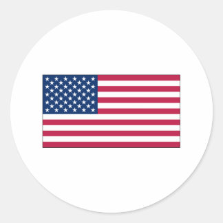 Adesivo Redondo Folhas adesivas de bandeira americana