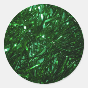 Adesivo Redondo folhas artificiais de natal