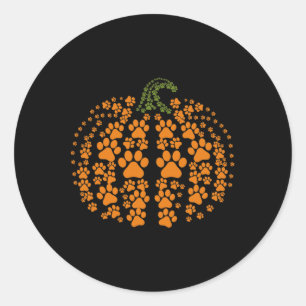 Adesivo Redondo Folhas bonitas de Dia das Bruxas de Ação de Graças