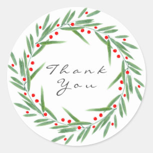 Adesivo Redondo Folhas de Aquarelas e Ferro de Berries