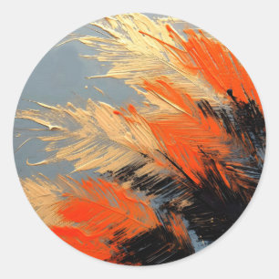 Adesivo Redondo Folhas de Palmeira – Movimento Tropical Abstrato