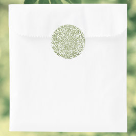 Adesivo Redondo Folhas de Salgueiro Vitorianas Antigas por William