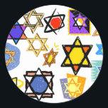 ADESIVO REDONDO FOLHAS DE VESTIRPE DE HANUKKAH DE 20 OU 6<br><div class="desc">Tampas de flexão. Disponível em 2 tamanhos e vem em folhas de 20 ou para folhas de 6 tamanhos maiores. Belo Mogênio David Jewish Stars em adesivos redondos. Excelente de dar presentes com,  selar ou decorar Cartões de Chanucá com,  ou criar sua própria festa de decoração. Happy Hanukkah</div>