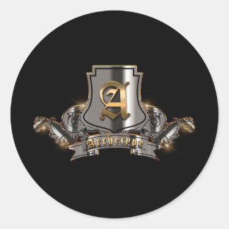 Adesivo Redondo Folhas de Vinhetas (Várias Formas) de 20