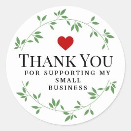 Adesivo Redondo Folhas redondas verdes | OBRIGADO