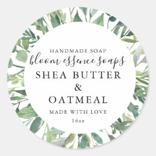 Adesivo Redondo Foliage Soap Sticker
