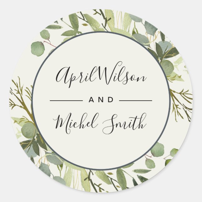 ADESIVO REDONDO FOLIAGEM DOURADA VERDE FOLIAGEM RUSTIÇA CAMADA DE  (Frente)