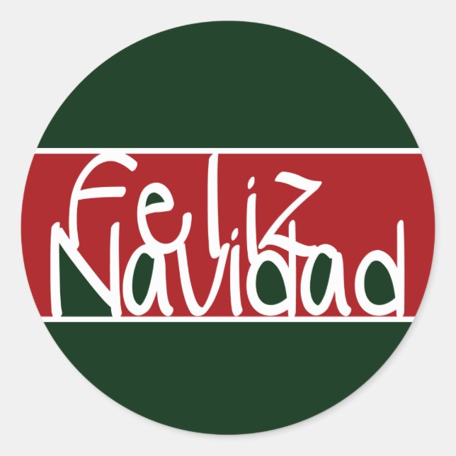 Adesivo Redondo Foliz Navidad Stickers ou Envelope Seals (Frente)