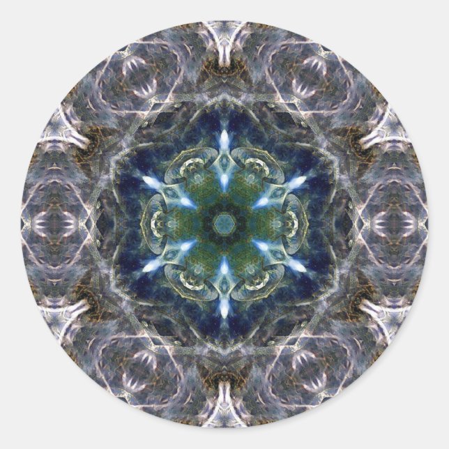 Adesivo Redondo Folk Mandala (Frente)