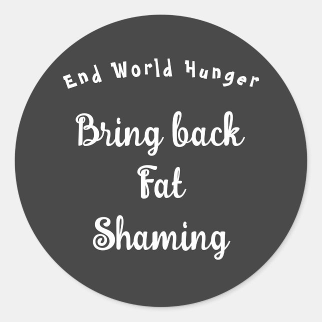Adesivo Redondo Fome Mundial Final - Traga De Volta A Camisa-T Com (Frente)