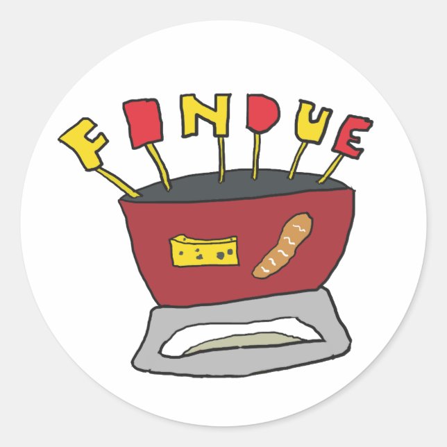 Adesivo Redondo Fondue (Frente)