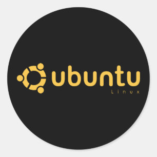 Adesivo Redondo Fonte aberta do Ubuntu Linux