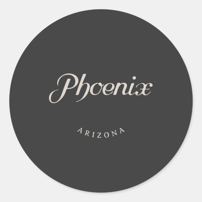 Adesivo Redondo Fonte branca da Arizona Phoenix (Frente)