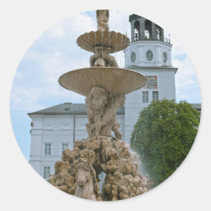 Adesivo Redondo Fonte da Residência de Salzburgo