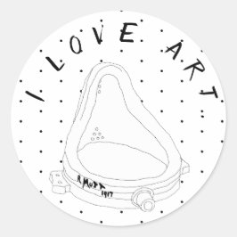 Adesivo Redondo Fonte de Marcel Duchamp