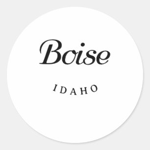 Adesivo Redondo Fonte Preta Boise Idaho