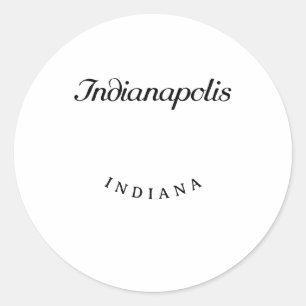 Adesivo Redondo Fonte Preta de Indianapolis Indiana